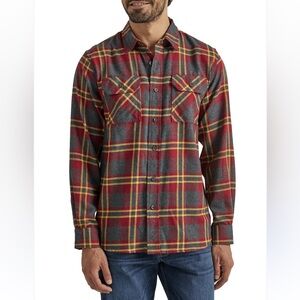 Wrangler Men's Relaxed Fit Long Sleeve Flannel Plaid Button Down Shirt